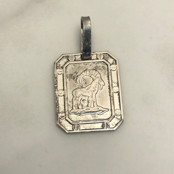 Aries sterling silver 925 vintage pendant charm - Picture 1 of 4